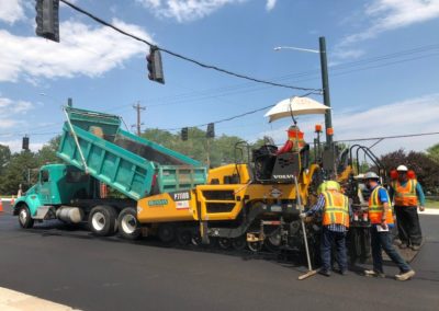 The workers cleaning the road at Denver CO