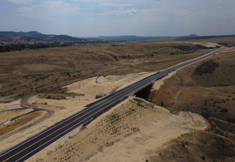 The large big highways road at Denver, CO 