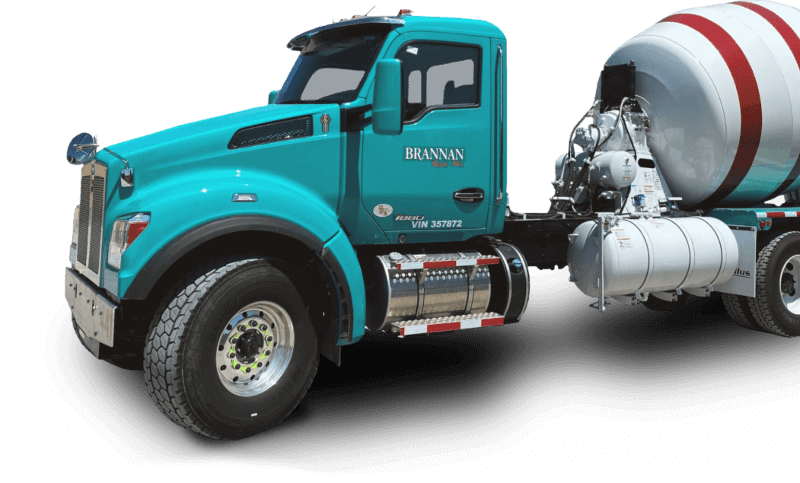Concrete transport vehicle used in the Brannan Companies project in Denver, CO