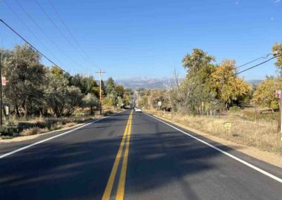 Two-lane asphalt road part of the Brannan Companies project in Denver, CO