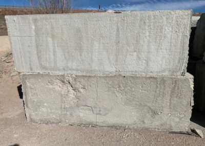 Huge concrete blocks on the construction site of Brannan Companies in Denver, Co