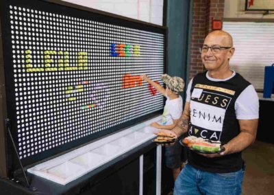 Interactive light display activity during Brannan Company Picnic 2025 in Denver, CO
